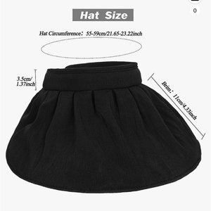 Ladies women summer sun visor beach hat Brand New Black